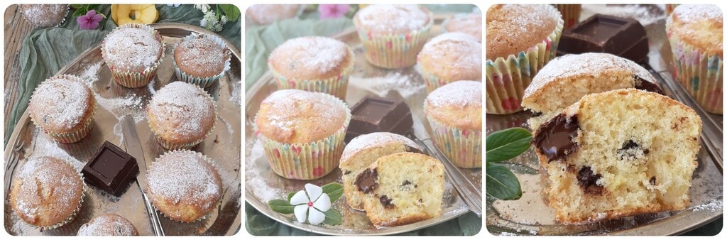 Muffins aux pommes et chocolat