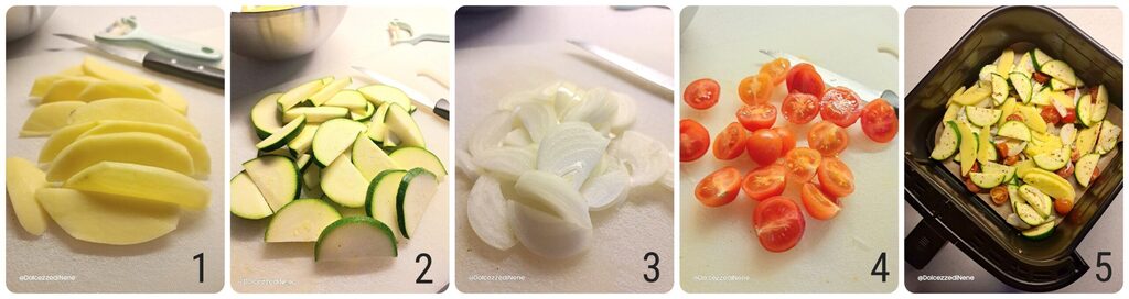 Légumes mélangés à la friteuse à air