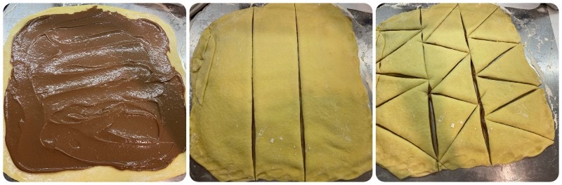 gâteau panbrioche avec crème au chocolat