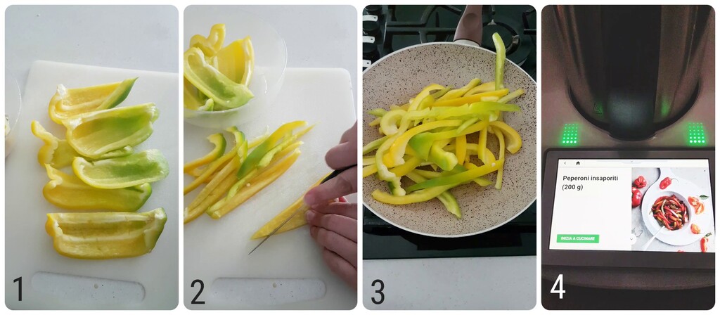 pâtes à la crème de poivrons et ricotta