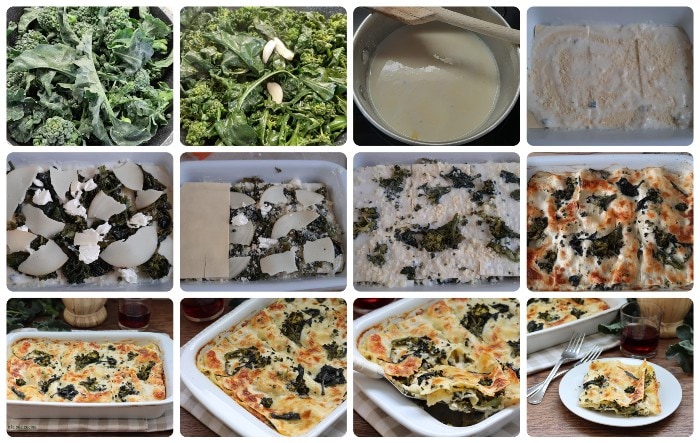 Lasagnes avec brocolis et scamorza
