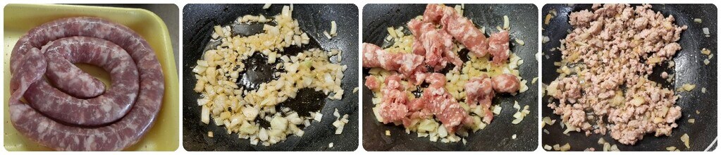 lasagnes blanches aux champignons et saucisse