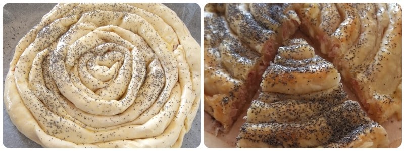 ESCARGOT DE PÂTE FEUILLETÉE FARCIE