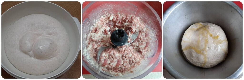 Pain de Pâques salé avec fromage et salami