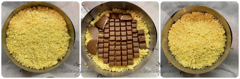 gâteau avec barres de chocolat