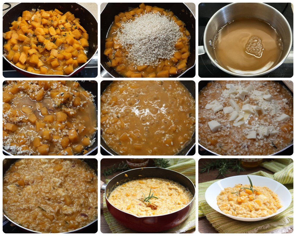 Risotto crémeux à la citrouille et à la scamorza