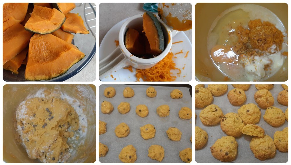 Biscuits moelleux à la citrouille avec chocolat noir