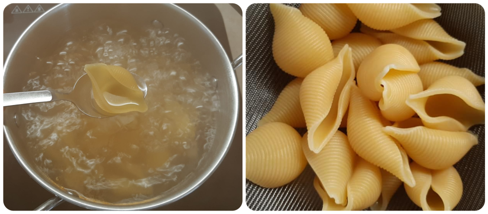 conchiglioni farcis avec ragù de viande et béchamel