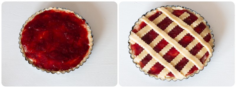 TARTE AVEC CRÈME ET CONFITURE