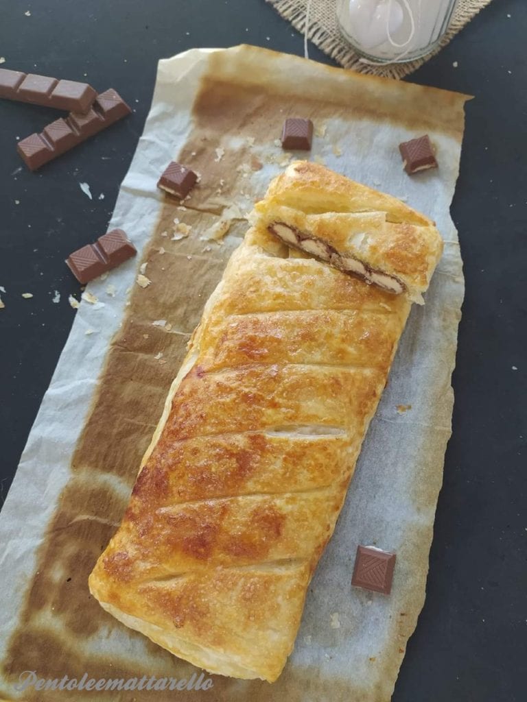 PÂTE FEUILLETÉE AVEC BARRES KINDER