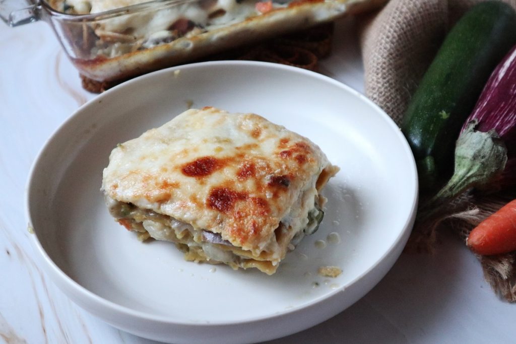 lasagnes de pois chiches aux légumes