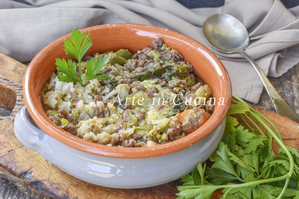 Lentilles et légumes en soupe recette facile