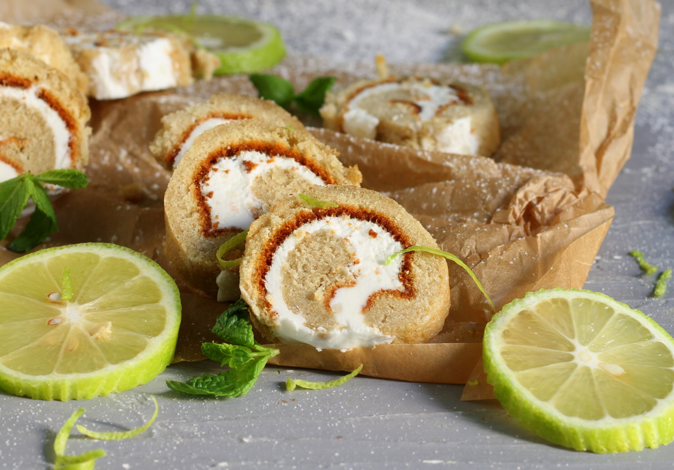 Roulé à la crème de yaourt au citron