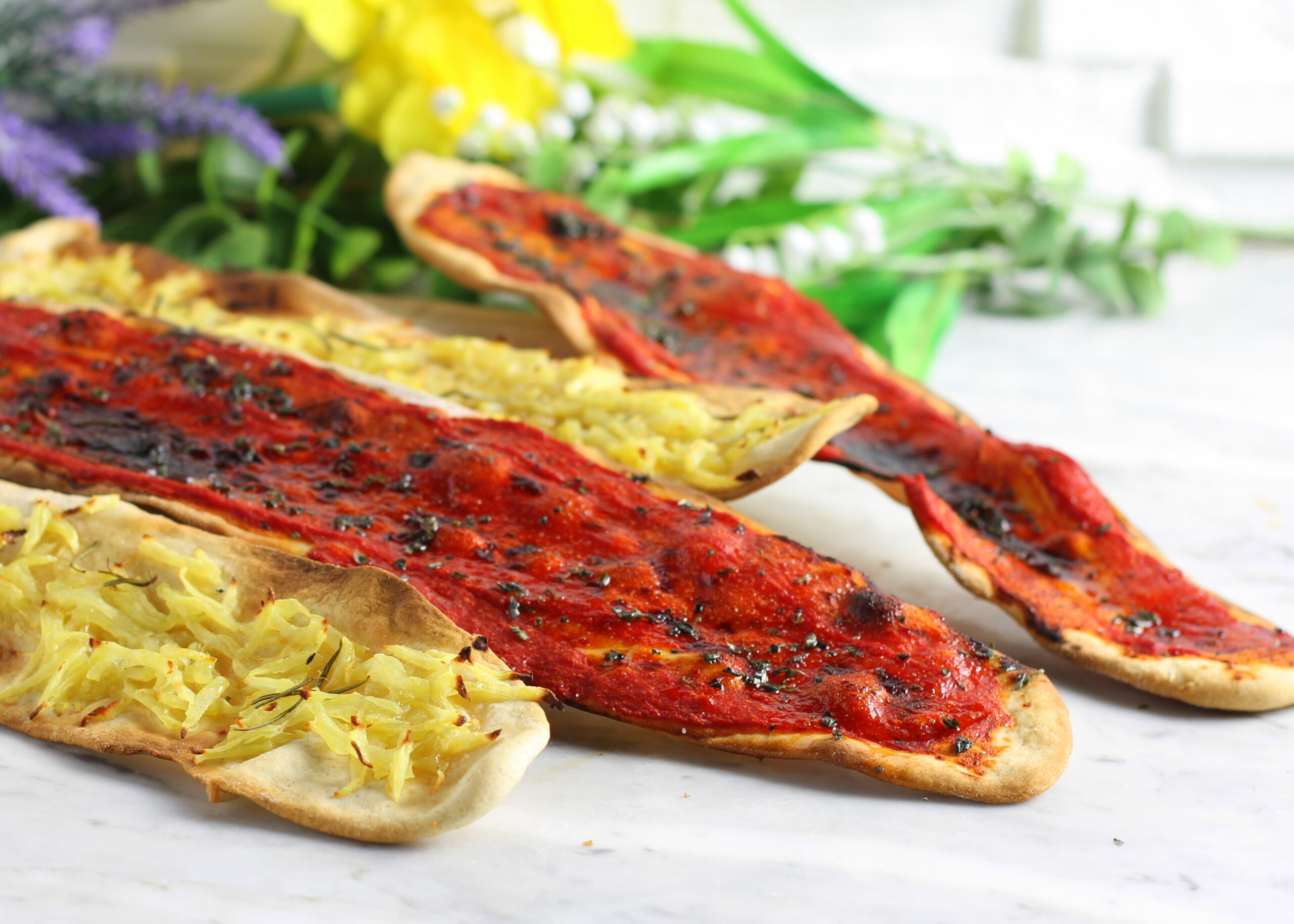 Langues de pizza intégrales et croustillantes