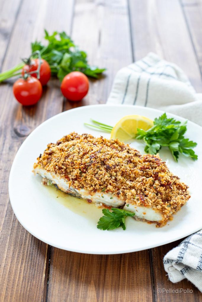 maigre gratiné avec tomates séchées