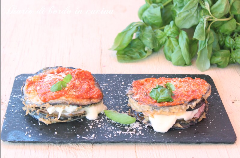 Médaillons d’aubergines à la parmigiana