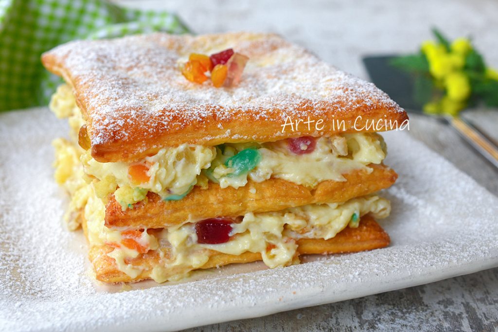 Millefeuille à la pastiera gâteau de Pâques