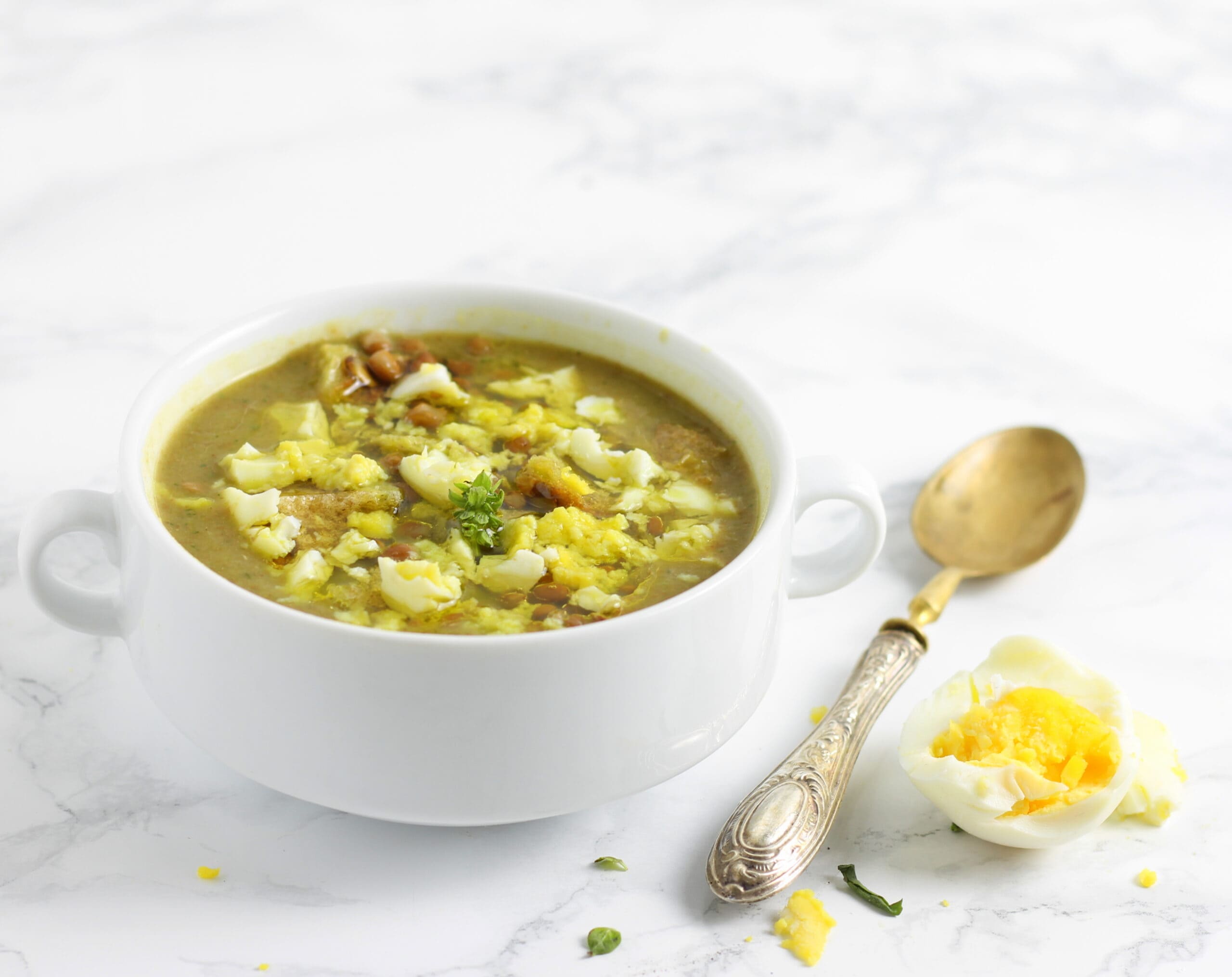 Soupe froide de lentilles et poivron