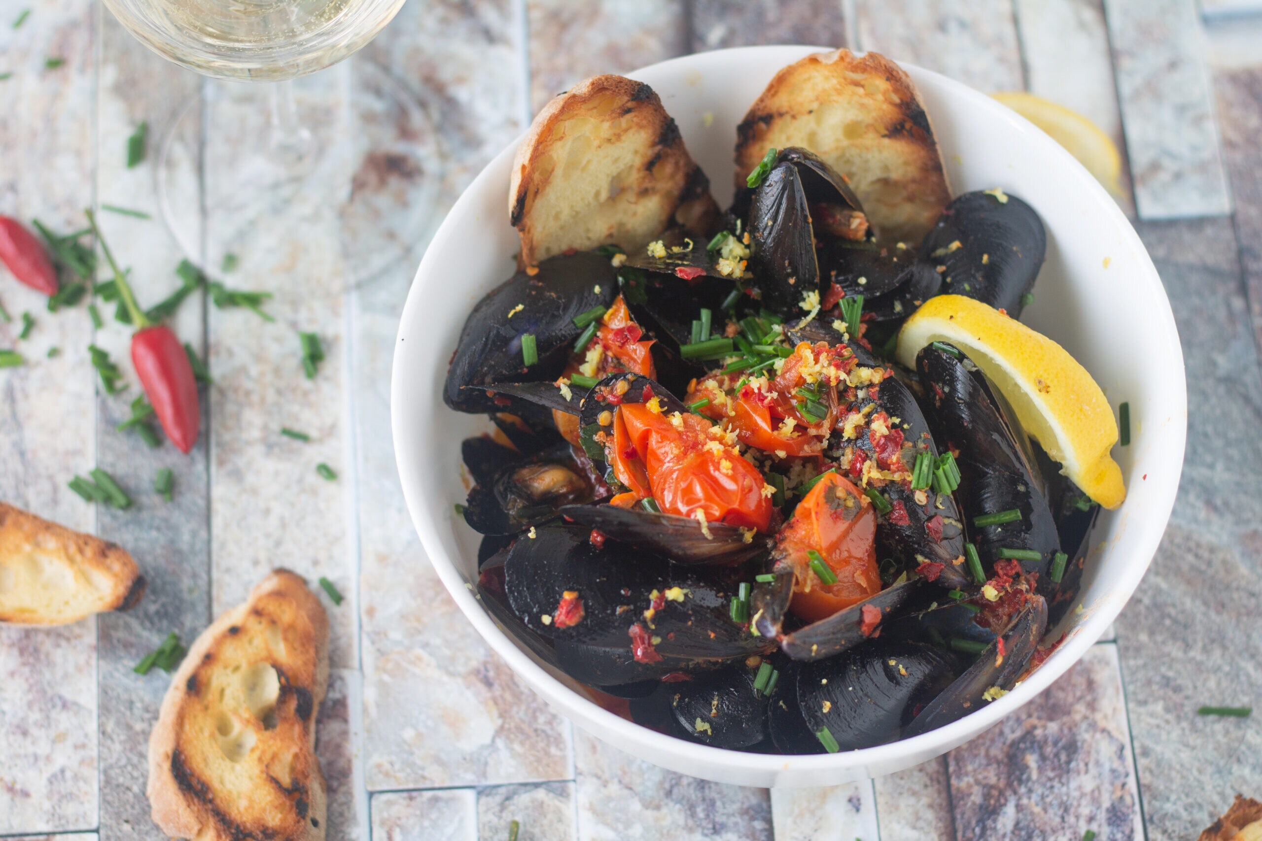 Moules à la ‘nduja