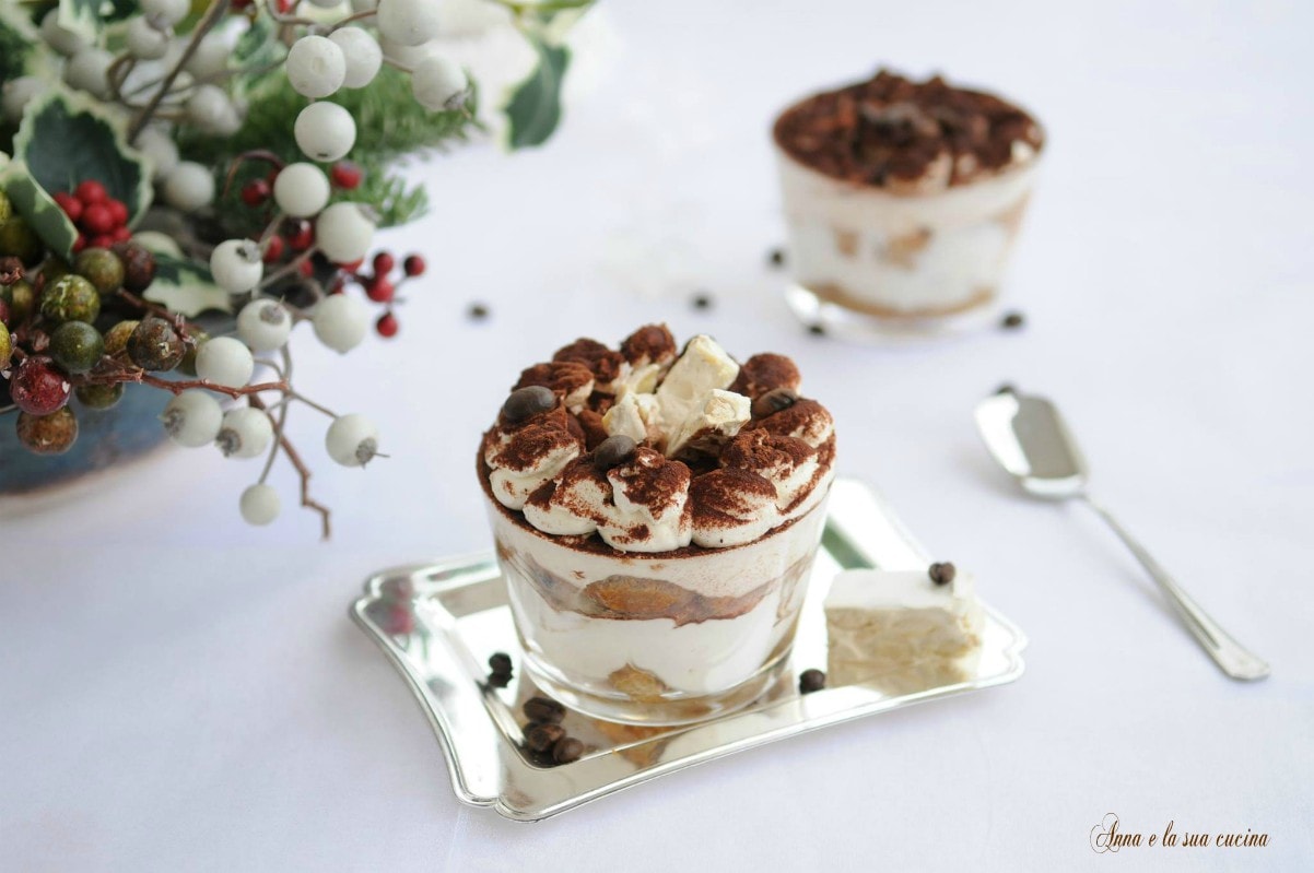 Tiramisù au nougat avec crème sans œufs