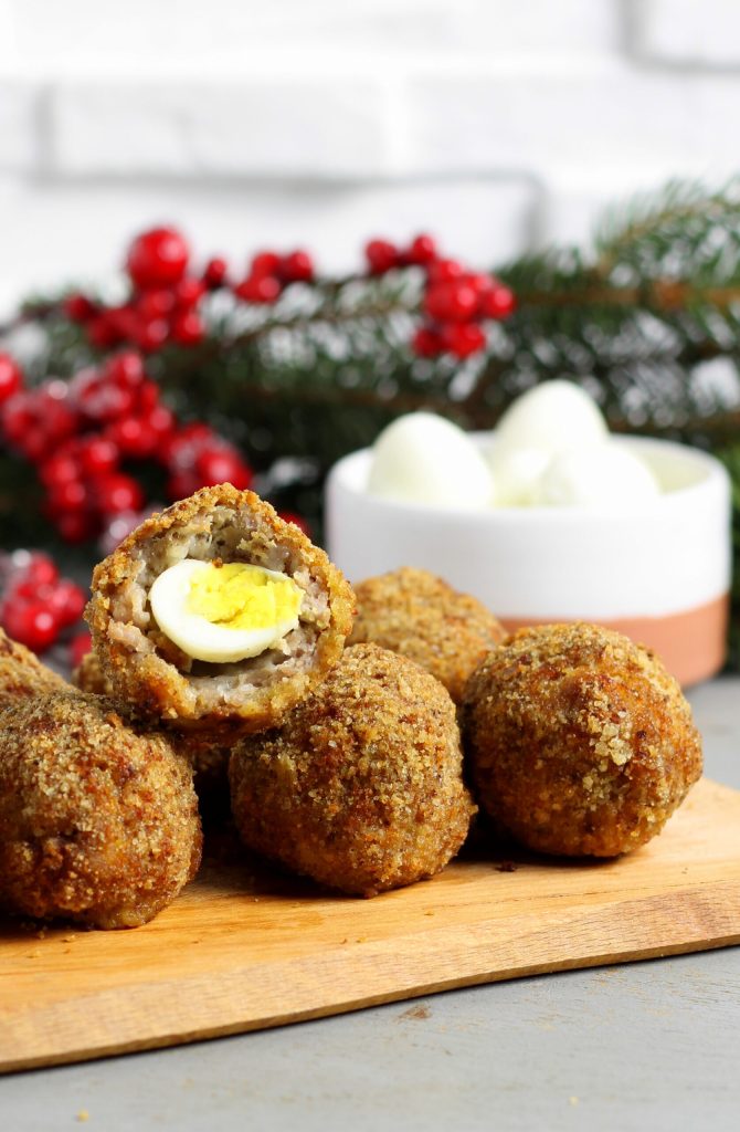 Œufs de caille à l'écossaise à la friteuse à air