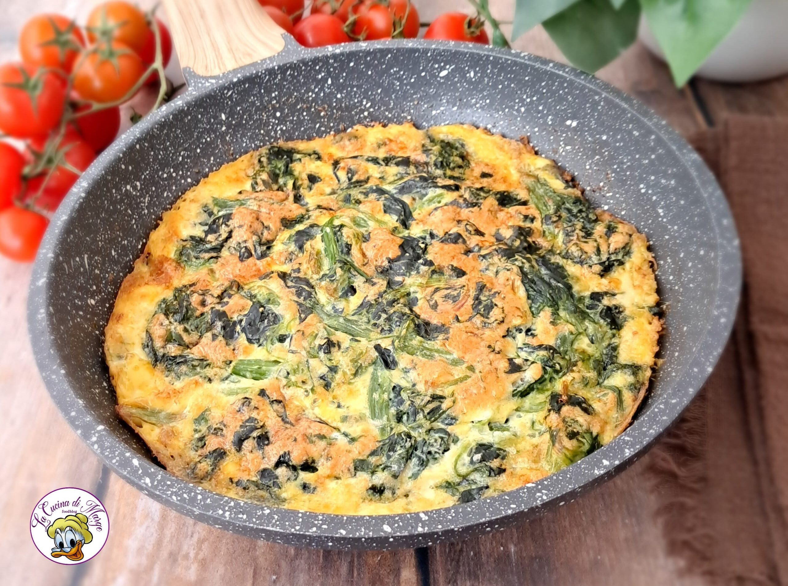 Omelette aux épinards
