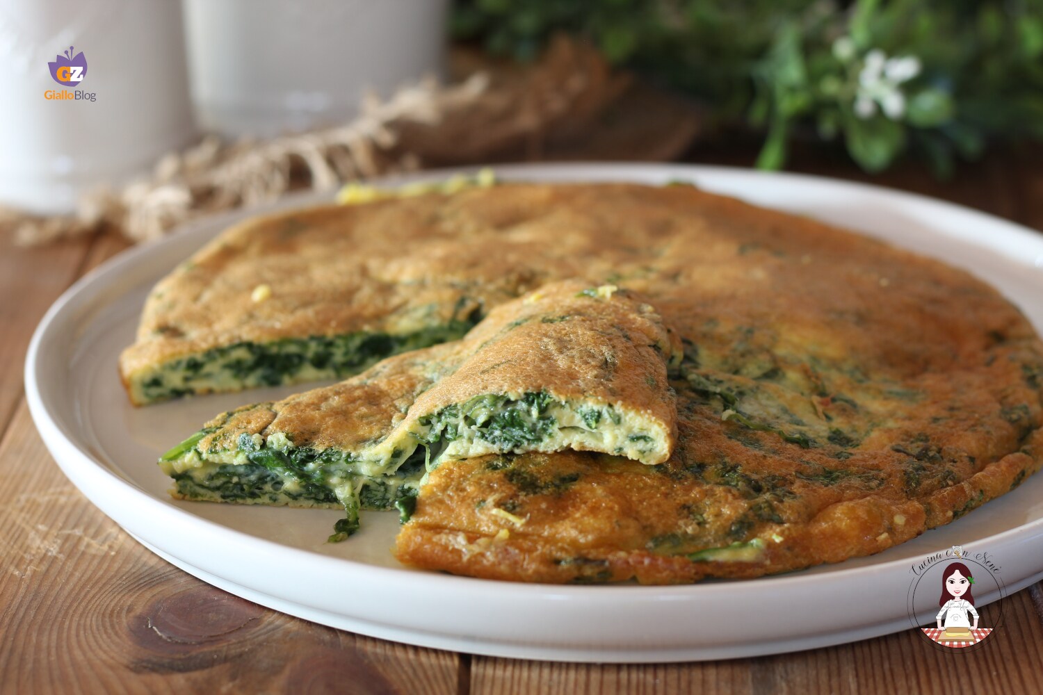 Omelette aux épinards