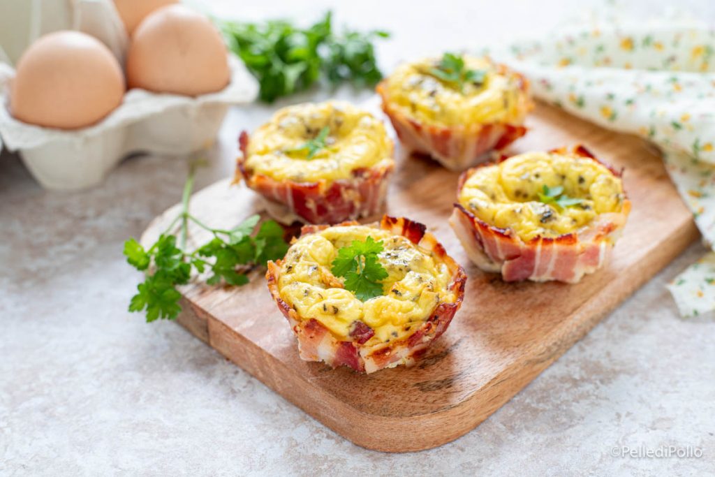 omelettes dans le bacon