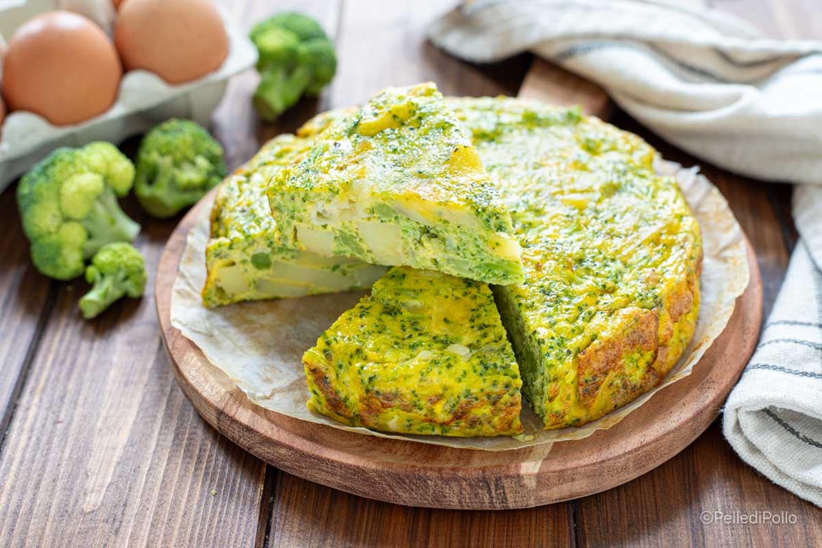 Omelette de brocolis et pommes de terre