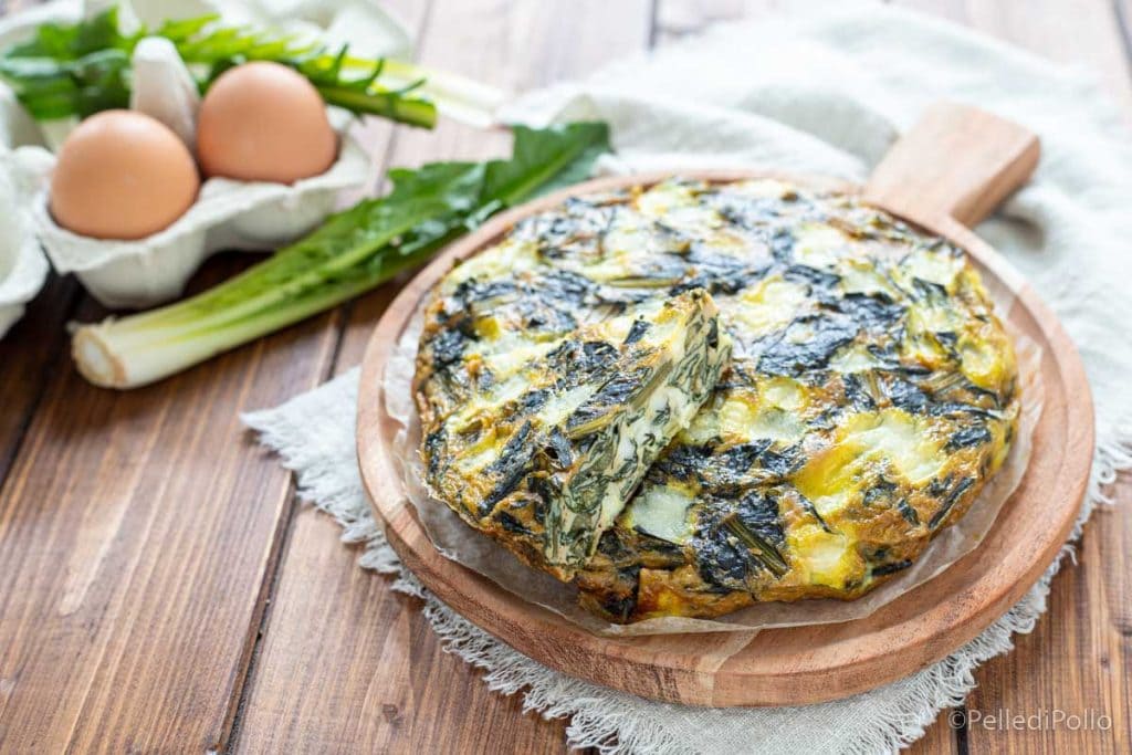 omelette de chicorée au four