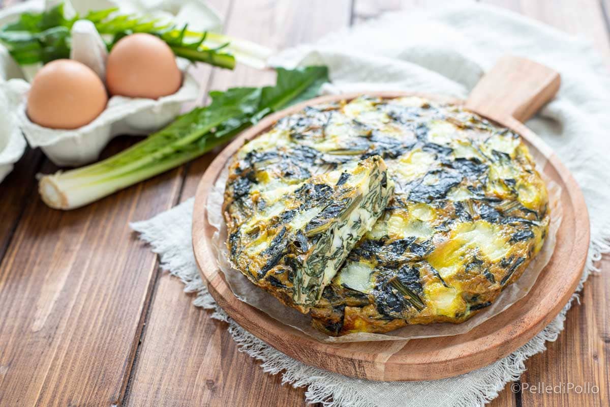Omelette de chicorée au four