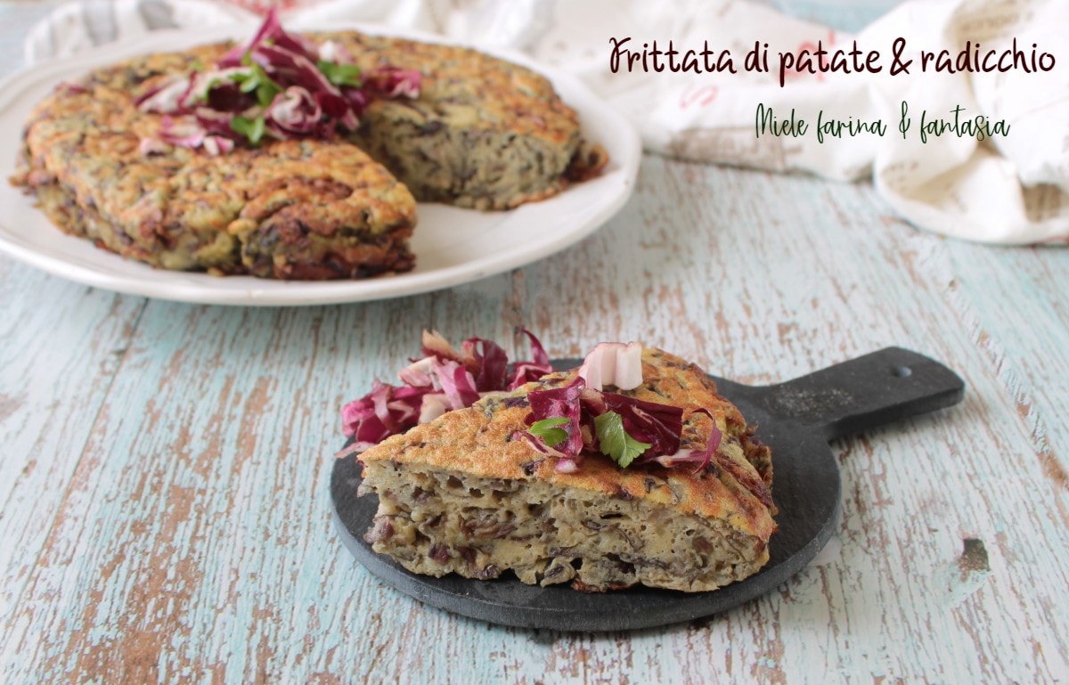 Omelette de pommes de terre et radicchio