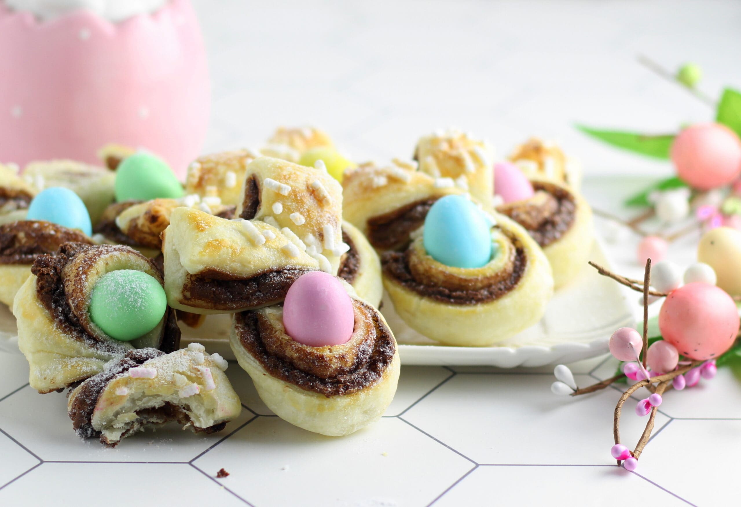 Lapins en pâte feuilletée avec crème de noisettes