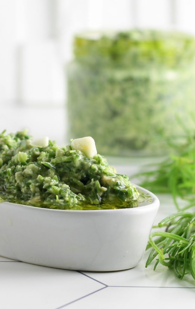 Pesto d'oreilles-de-moine et noix de cajou