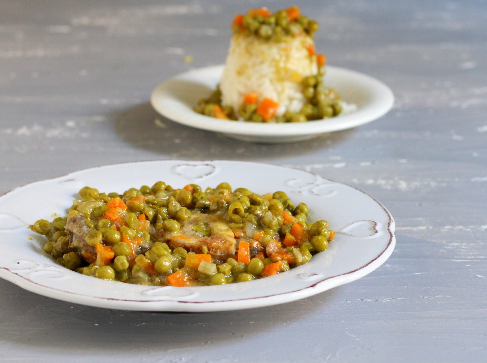 Osso buco avec petits pois en cocotte-minute