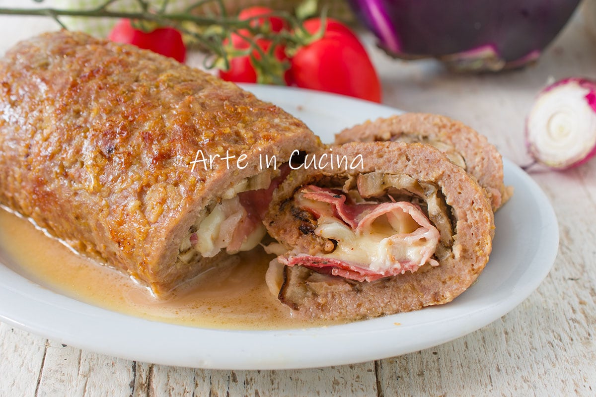 PAIN DE VIANDE farci avec AUBERGINES et speck