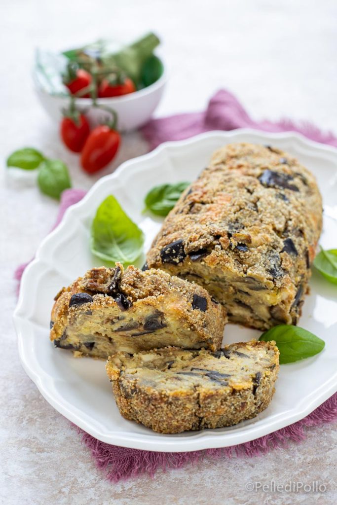 pain de viande d'aubergines et provola