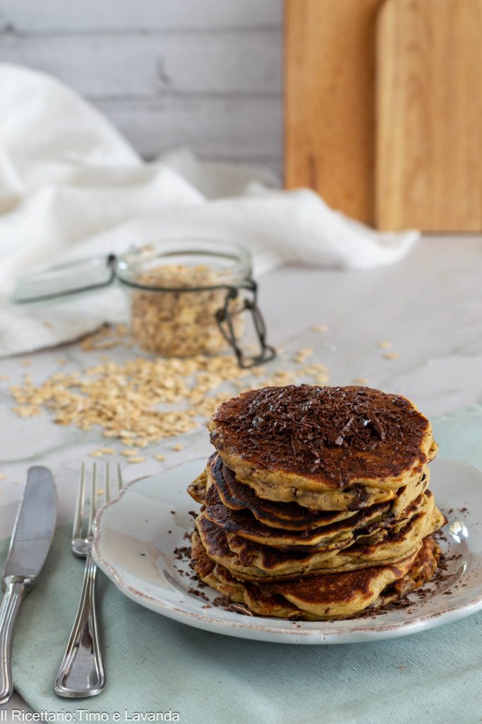 pancakes à la banane avec farine d'avoine