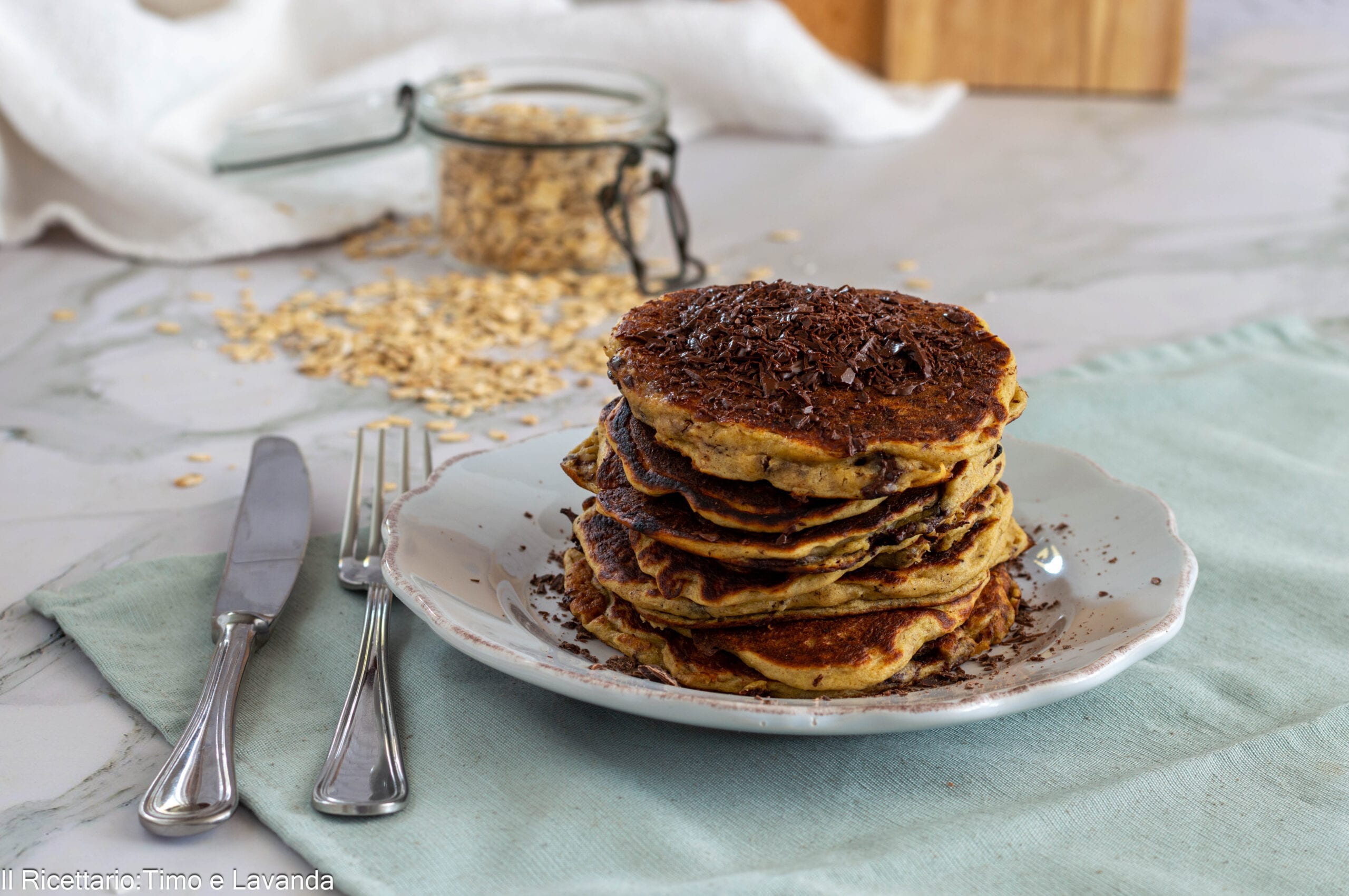 Pancakes à la banane avec farine d’avoine