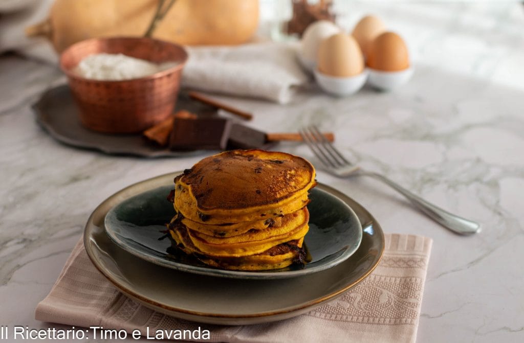 pancakes à la citrouille et chocolat