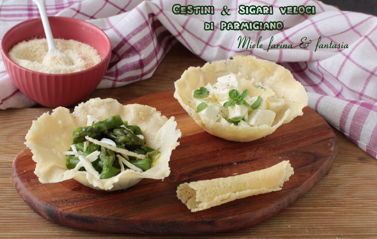 Paniers et cigares de parmesan rapides
