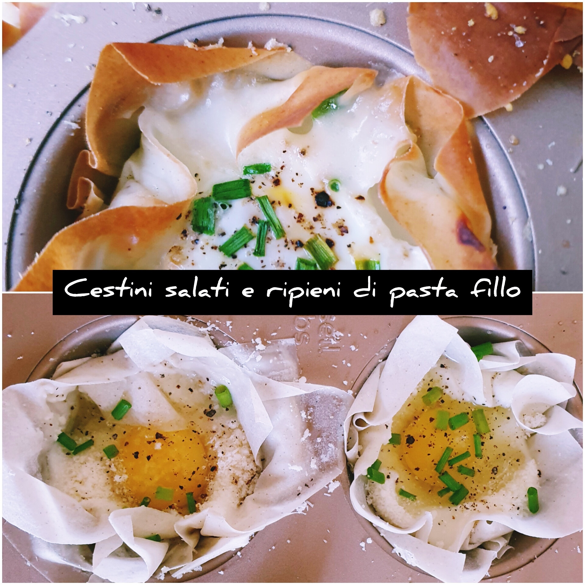 Paniers salés en pâte filo