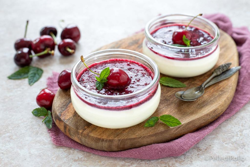 panna cotta aux cerises