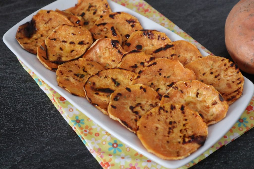 patates douces grillées