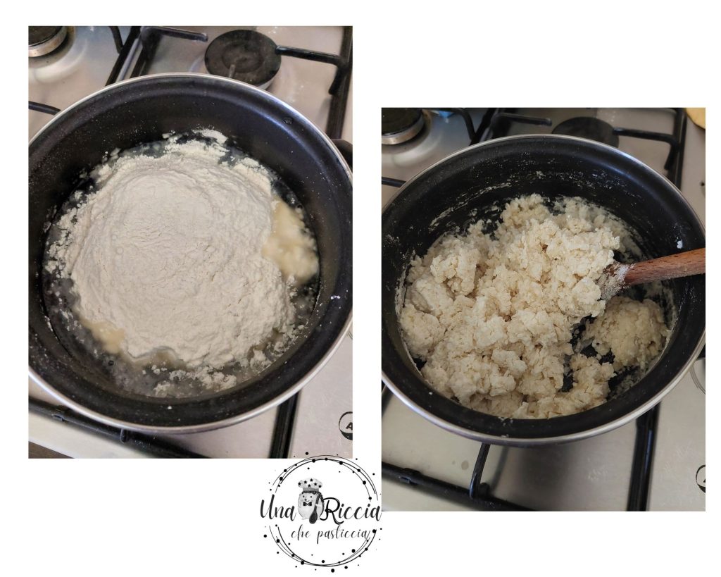 pâte dans casserole gnocchis eau et farine
