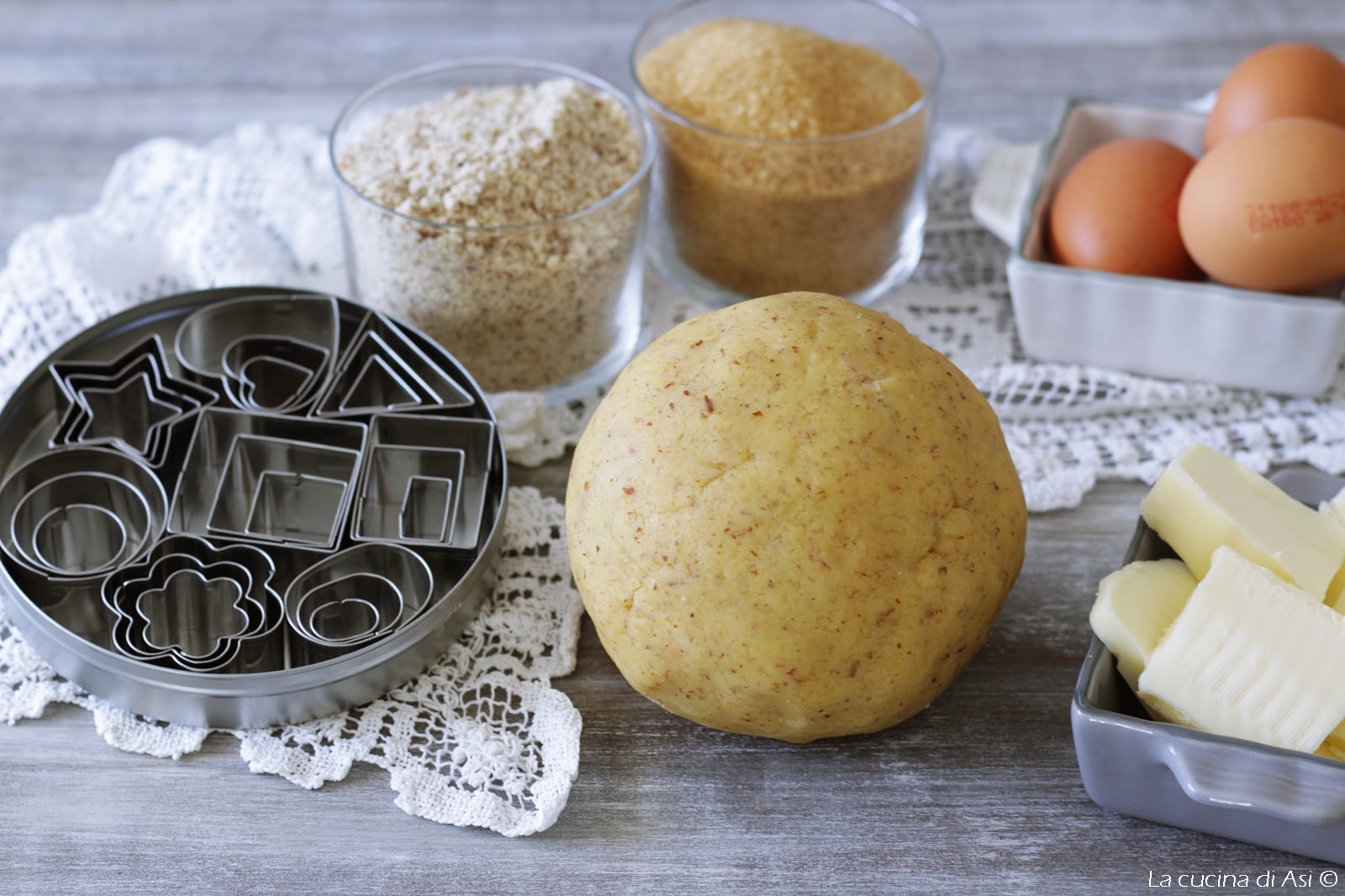 Pâte sablée pour les cœliaques avec farine de riz et amandes