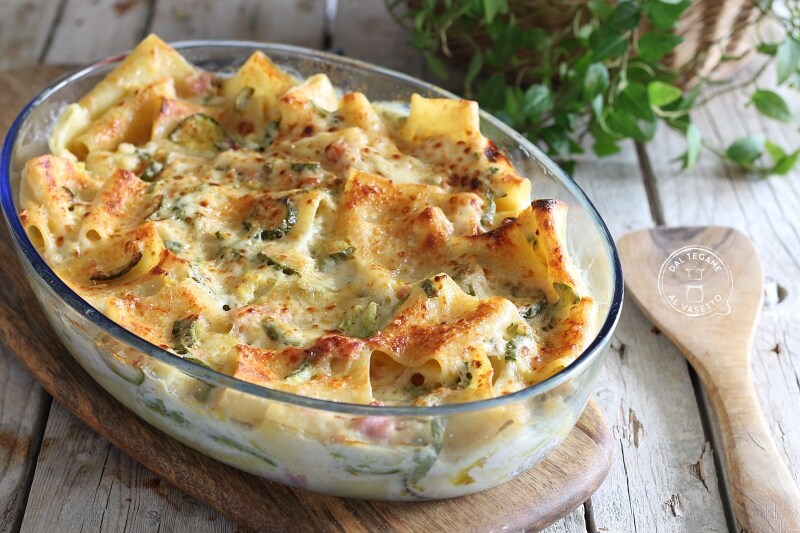 recette de pâtes gratinées au four blanches aux courgettes dans la friteuse à air