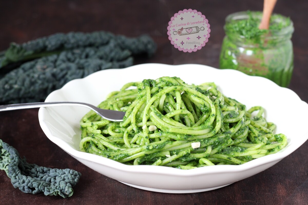 PÂTES AVEC PESTO DE CHOU KALE un plat principal qui séduit dès la première bouchée