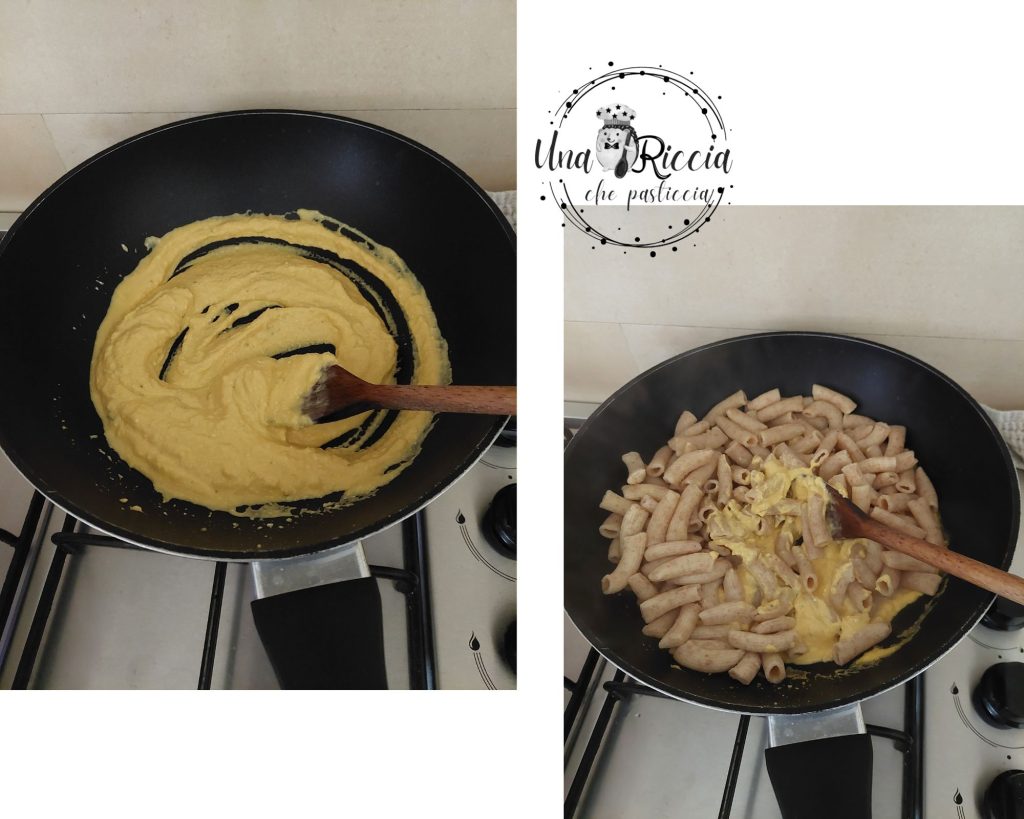 pâtes complètes avec potiron et feta