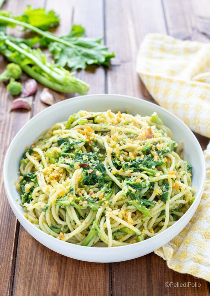 spaghettis avec pousses de navet